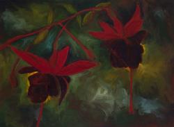 Two Fuchsias 22x30 9.13